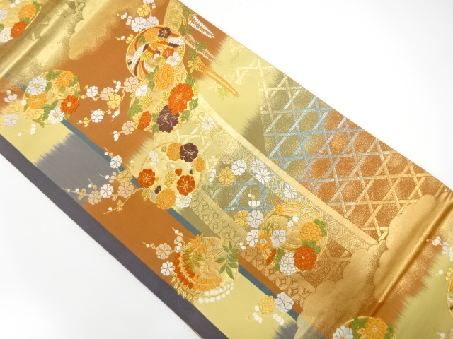 JAPANESE FUKURO OBI / WOVEN PHOENIX